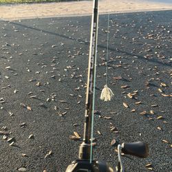 Slx a 150, with a bass pro shops Johnny morris carbon lite Light fast 6’0