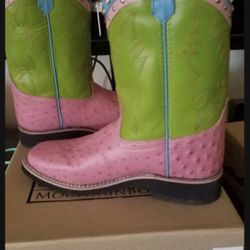 Ladies Or Girls  Multi-Colored Western Boot Size 