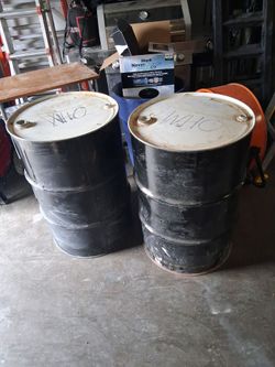 Two 50 Gallon Metal Drum for free