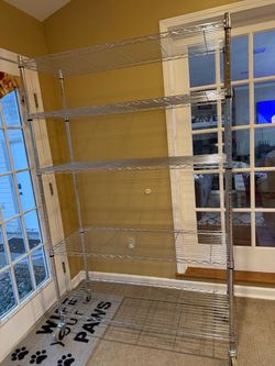 Wire rack shelving
