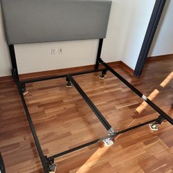 Metal Bed Frame + Headboard (Queen)