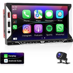 Touchscreen Car Stereo, Carplay, Bluetooth, Backup Camera