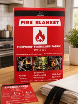 🔥 Fire Blanket (40” x 40”) – Must-Have Safety for Every Home!