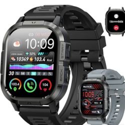 Smart Watch for Men Fitness Tracker: Make/Answer Call Military Smart Watches for Men Digital Watches Heart Rate Monitor Waterproof Running Smartwatch 