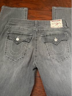 grey true religion jeans