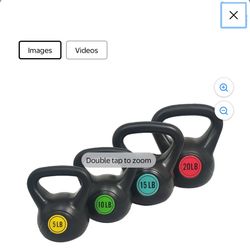 BalanceFrom Wide Grip Kettlebell Exercise Fitness Weight Set, 4- Pieces: 5lb, 10lb, 15lo and 20lb Kettlebells