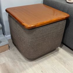 Teak Yacht Ottoman 