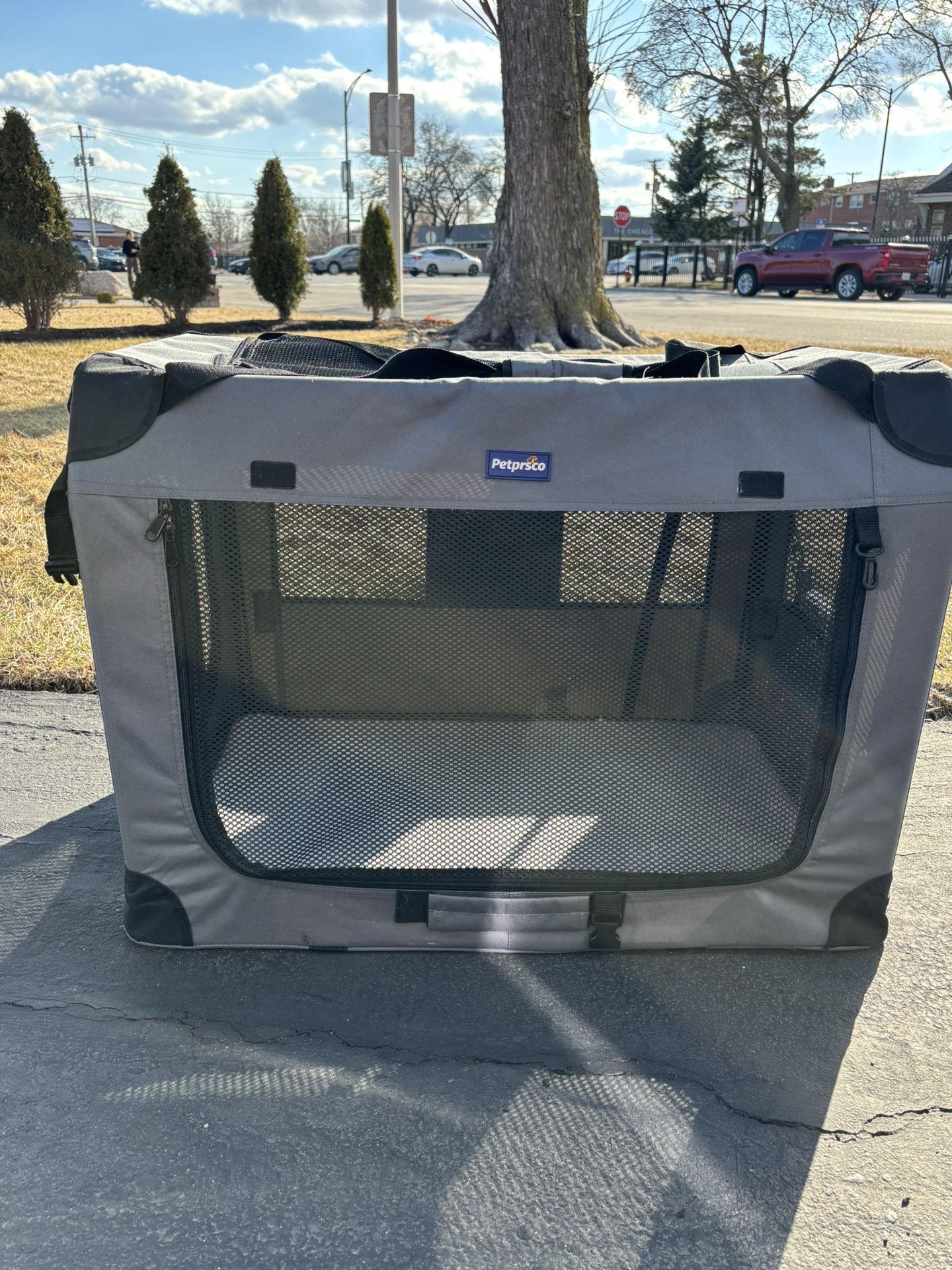 PETPRSCO Large Collapsible Dog Carrier