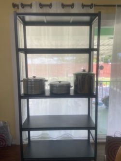 Black metal 5- shelf Unit the price its final