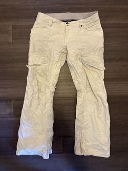 Burton White Cream Women’s Snowboard Ski Pants M Dryride 