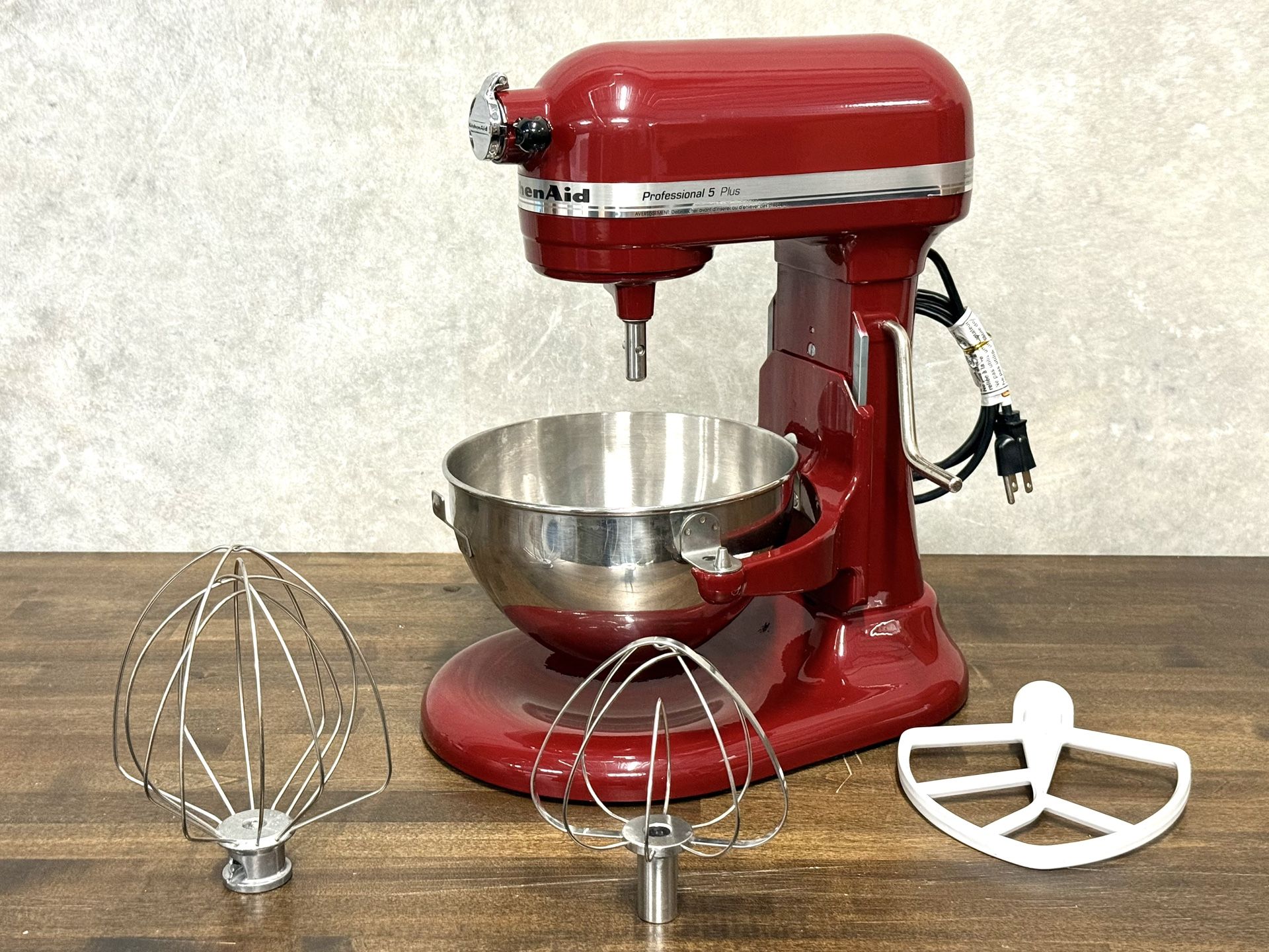 KitchenAid Professional 5 Plus Red Bowl-Lift Stand Mixer with Attachments