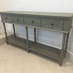 Country cottage farmhouse console table In gray - Like New