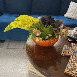 pumpkin with autumn flowers (new) Fall Decorations 25 OBO