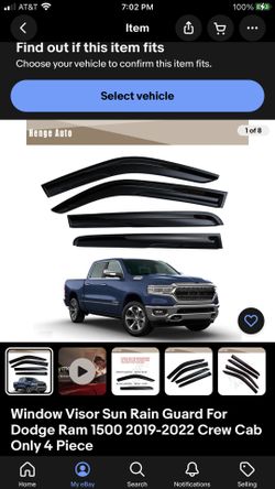 2019-2023 Ram 1500 Crew Cab Window Air Rain Deflectors