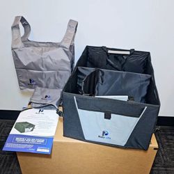 Foldable Cargo Organizer And 2 Grey Tote
