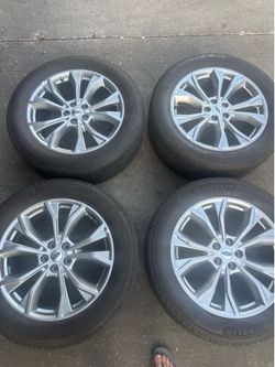 4 OEM 2024 Ford Explorer 20” Aluminum Wheels + Tires