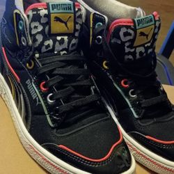 WOMEN'S PUMA HI TOPS RALPH SIMPSON MULTI COLORED SNEAKERS 