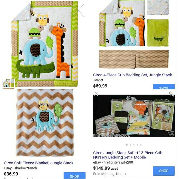 Target Circo Brand Jungle Stack Themed Nursery Set For Sale In