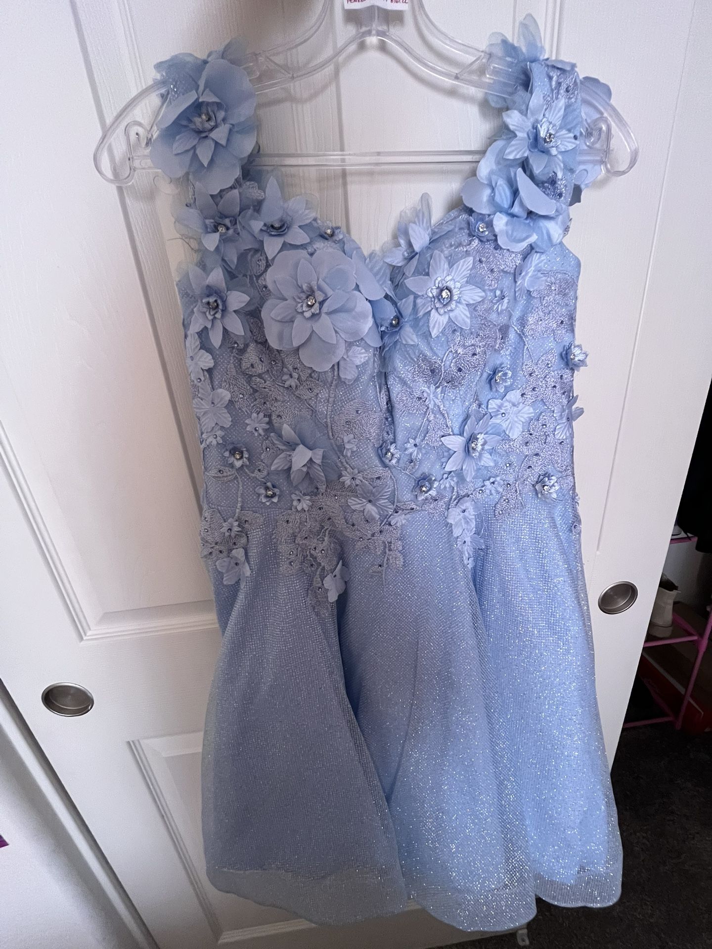 Vestido Azul De Dama Para Quinceañera