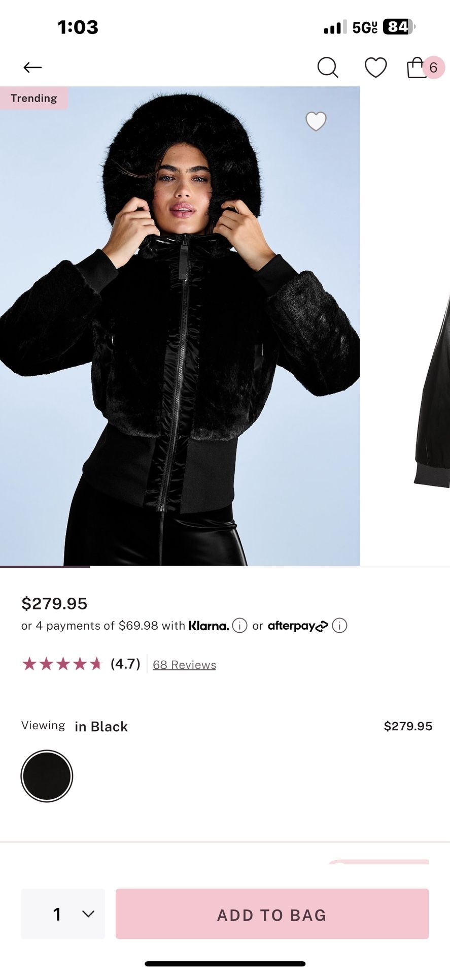 VSX REVERSIBLE FAUX FUR LINED JACKET