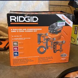 6 Gallon Air Compressor And 3 Tool Kit 
