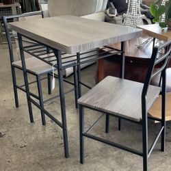 3pc Small Dining Set Table And Chairs 