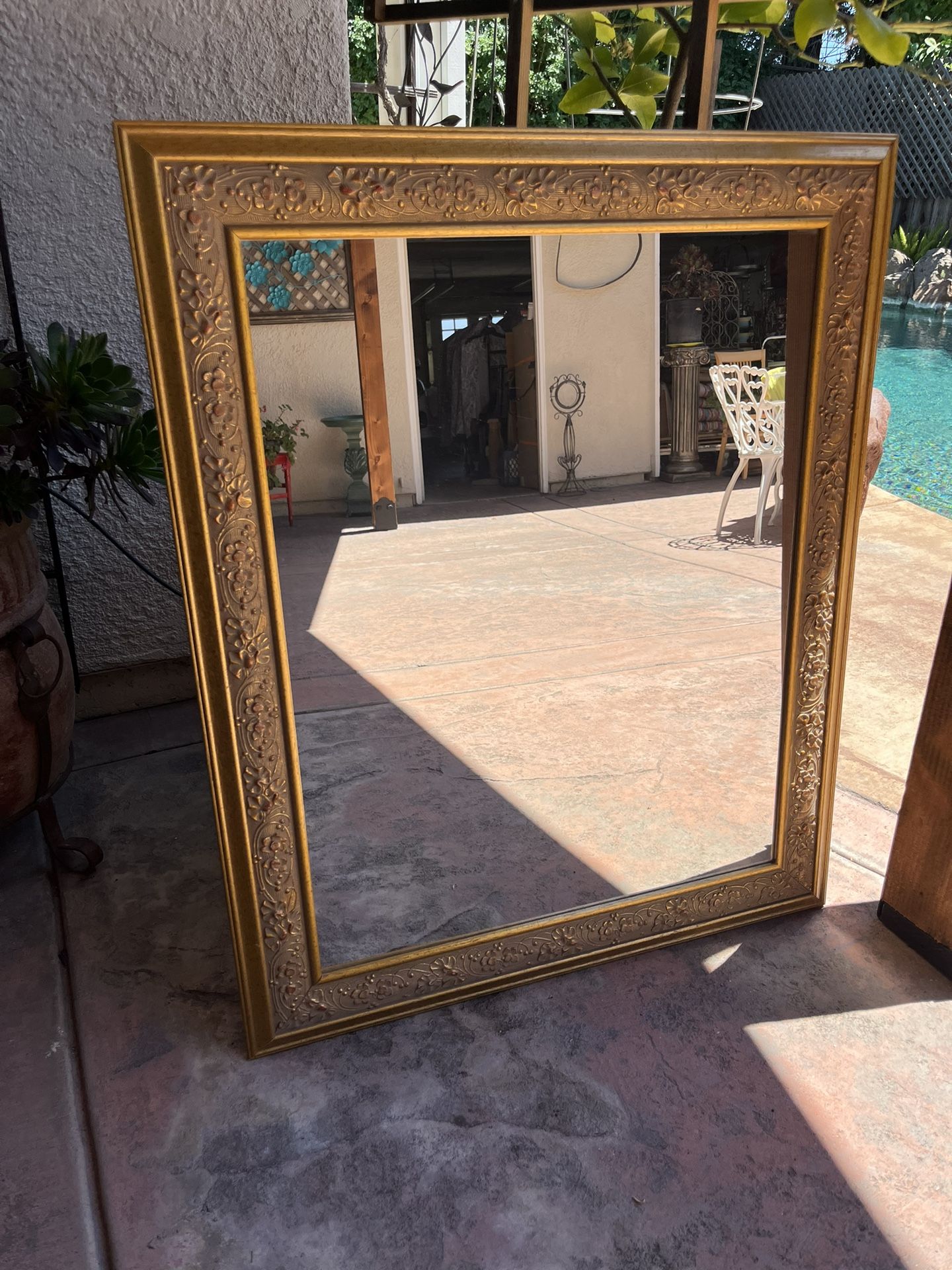Framed Gold Mirror