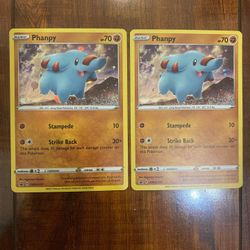 Pokemon Phanpy SWSH117 Black Star Promo Cosmos Holo Lot of 2 NM