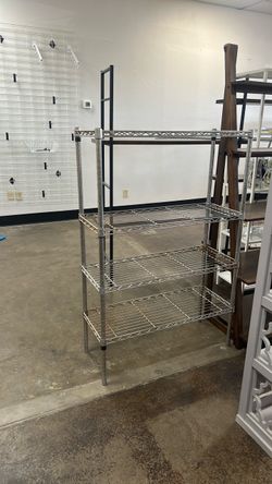 Chrome Wire Shelving Unit 4-Tier