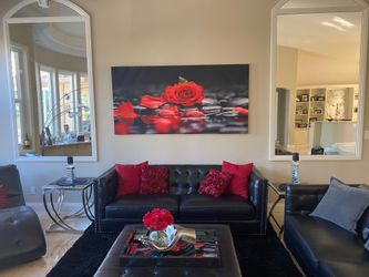 Beautiful huge rose canvas picture