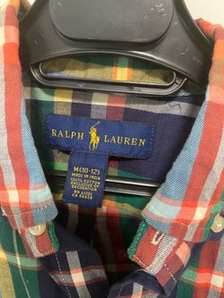 Ralph Lauren Kids Plaid Button Down Shirt Size 10-12