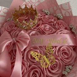 Flower Bouquet/ Valentine Gift/ Valentine Bouquet/ Flower Arrangement/ Ramo Buchón 