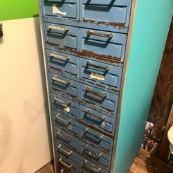 Vintage Storage Drawers Metal Cabinet 