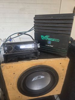 10in Alpine sub and amp