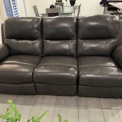 Leather Couch Living Room Set