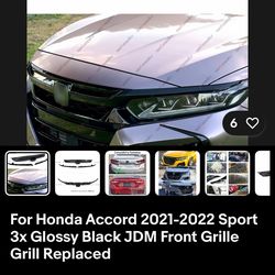 Glossy Black JDM Front Grille Grill