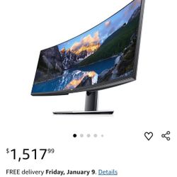 Dell UltraSharp U4924DW 49” Curved USB-C Dock Monitor (5120x1440