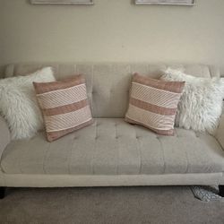 Cream Plush Couch