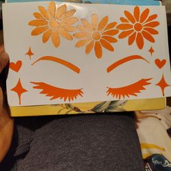 Boho Flower Eyes Vinyl Decal Sheet