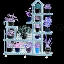 Plant Stand Indoor Outdoor Wooden Plant Stand Shelf 5 Tier Flower Pot Holder Multi-Shelvings Storage