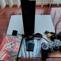 PS2 Fat With Two Games See Description
