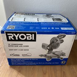 RYOBI 10” Compound Miter Saw with Laser Heavy Duty 14 AMP Motor DIABLO Saw Blade