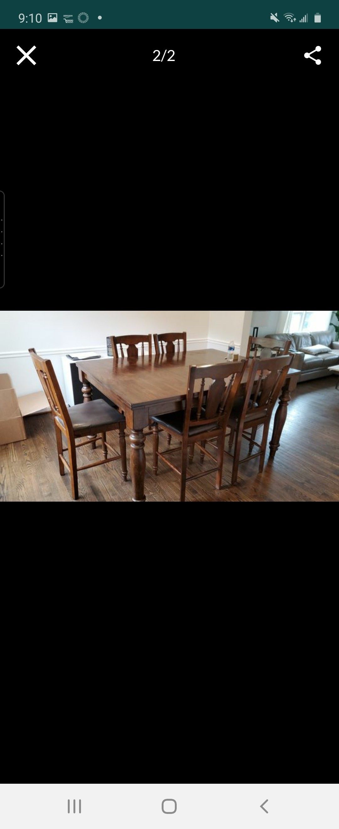 Dining table with chairs used .