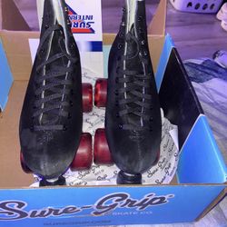 Sure-Grip Boardwalk Black Outdoor Roller Skates 