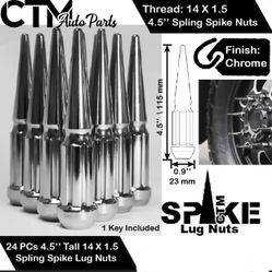 Tengo Set 24 Pc Completo Spike Lug Nut 14.1.5