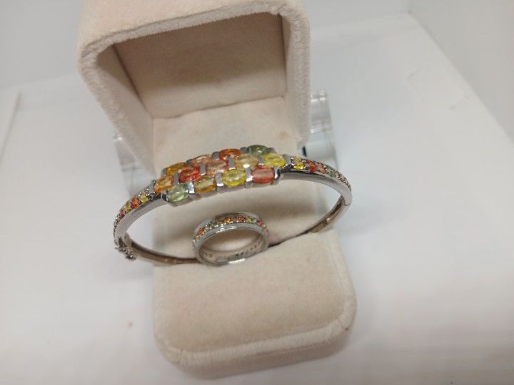 Thailand Original S925 Bracelet Size 53x47 mm Rings Size 6 Width 5mm