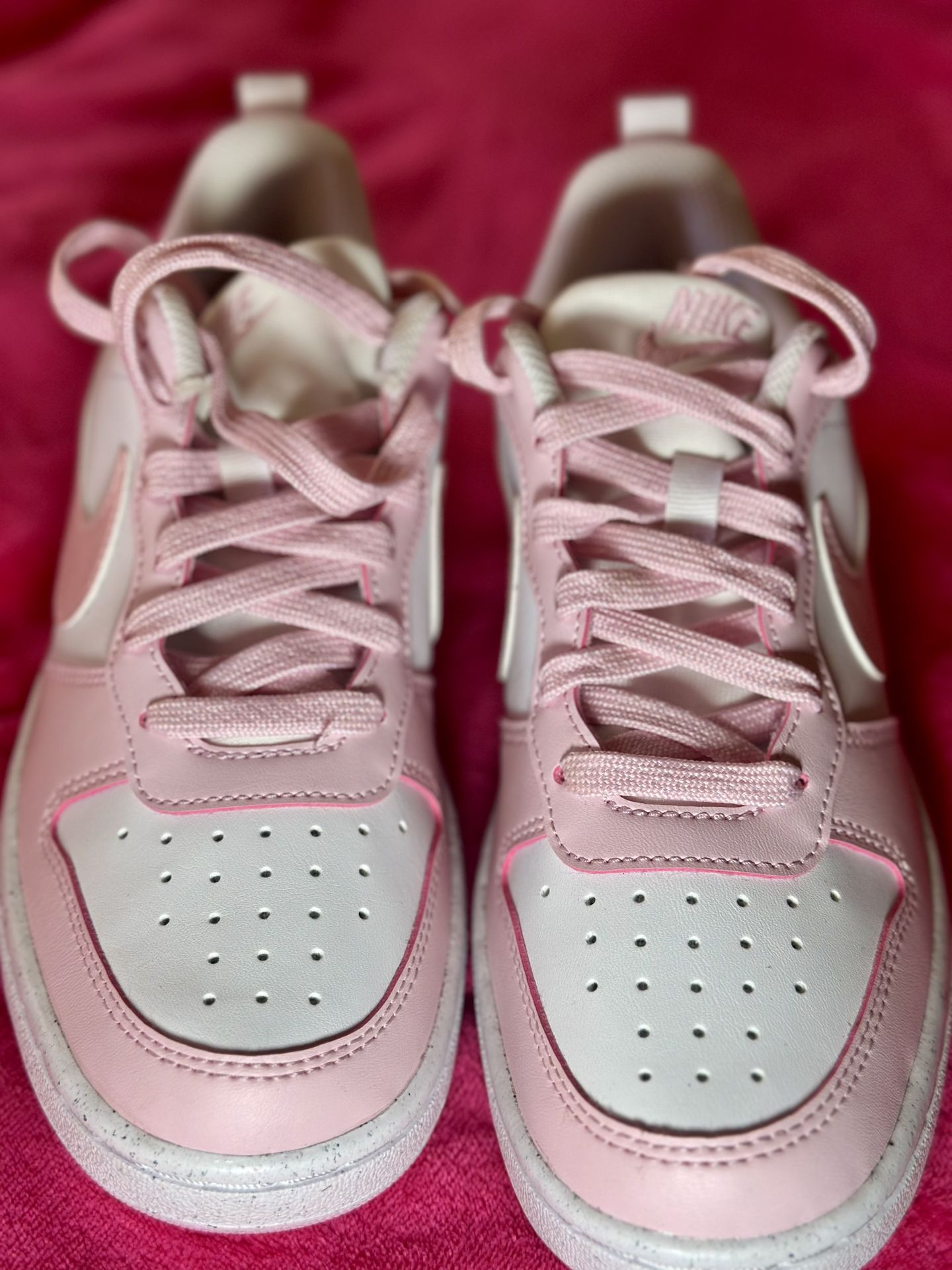 Nike Court Borough Low Recraft GS Shoes White Pink Foam Youth Size 4.5Y