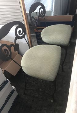 Pair of metal frame chair