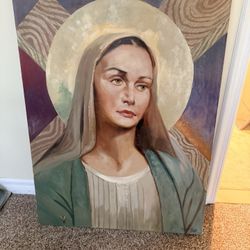 Vintage Painting Of Religious Figure 