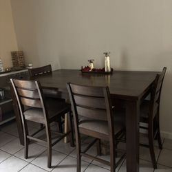 Vintage Wood Dinning Table Set 